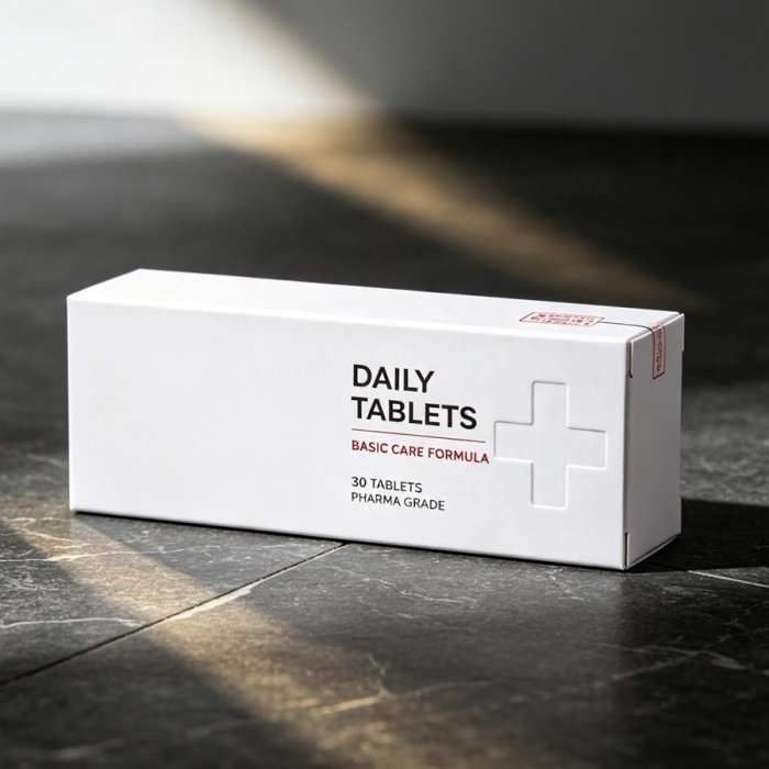 white-rigid-box-daily-tablets-deboss-medical-cross-custom-packaging