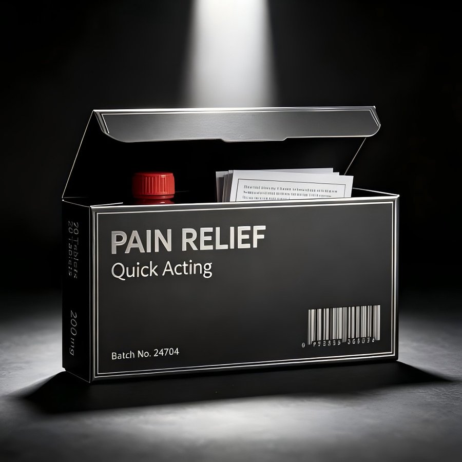 Foldable Carton for Pharmaceutical Tablets 