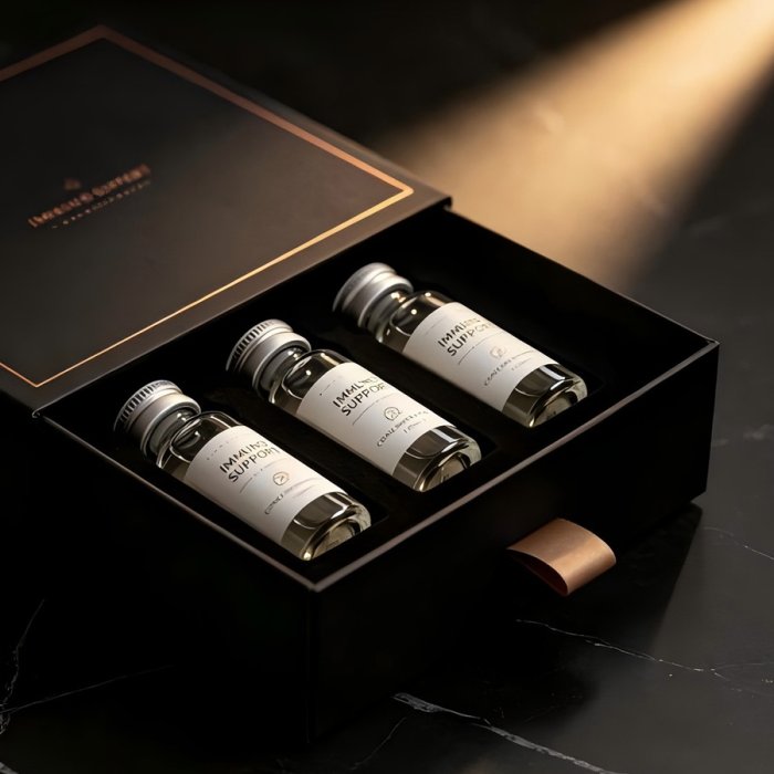 pull-tab-drawer-rigid-box-clear-glass-vial-custom-packaging-supplier