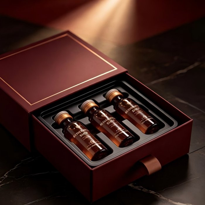 burgundy-drawer-rigid-gift-box-amber-oral-vial-wholesale-packaging
