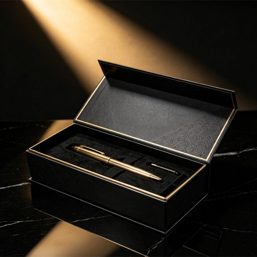 Custom Hinged-Lid Rigid Pen Boxes | Luxury Flip-Top Gift Packaging For Fountain Pens