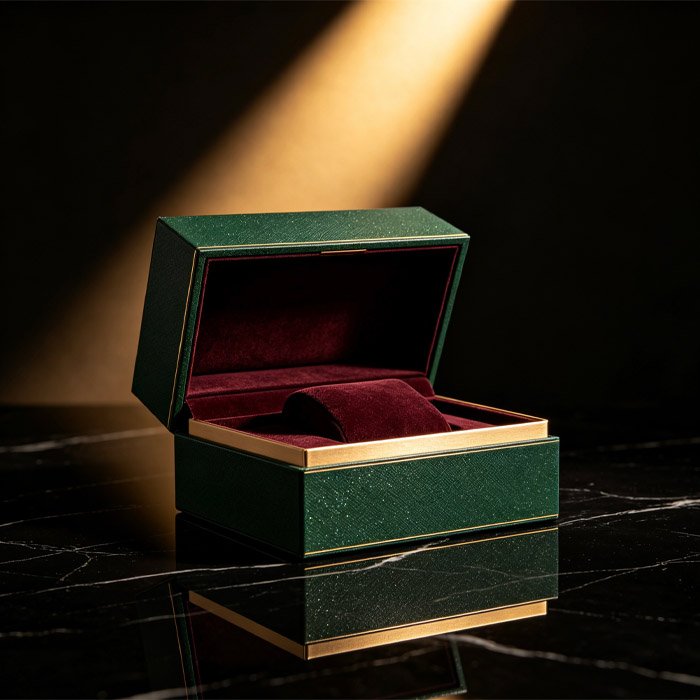 dark-green-gold-trim-watch-box-burgundy-lining