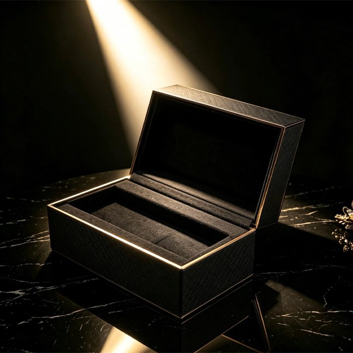 black-gold-border-empty-watch-rigid-box
