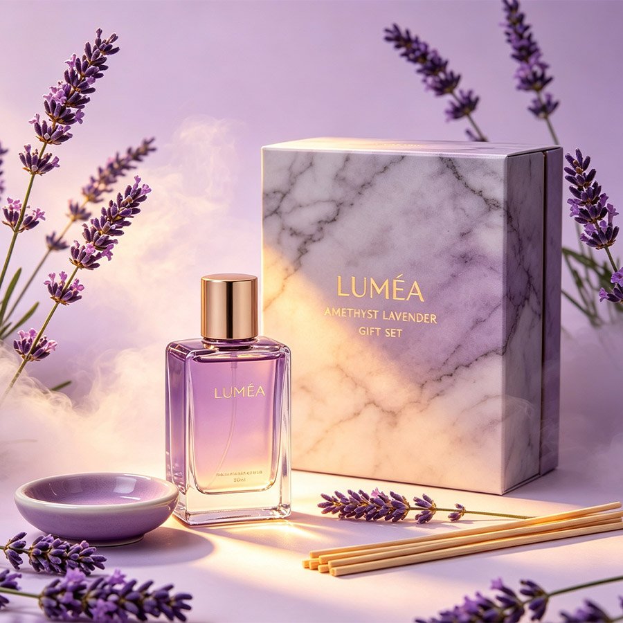 Custom lavender Reed Diffuser Packaging Rigid Box