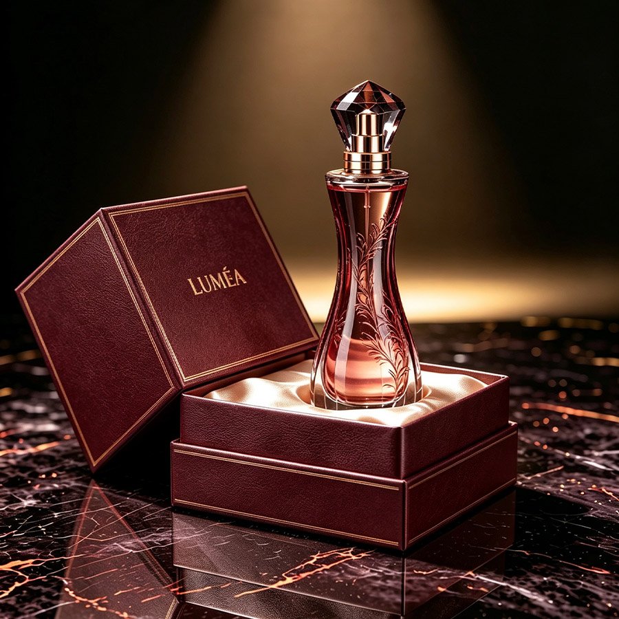 Luxury Crystal-cap Fragrance with Aurora-effect Rigid Packaging Box