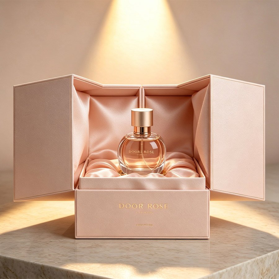 Delicate Floral Scent Presented in Textured Double-Door Gift Box