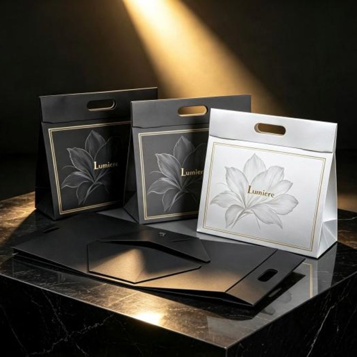 black-white-foldable-rigid-gift-box-with-handle
