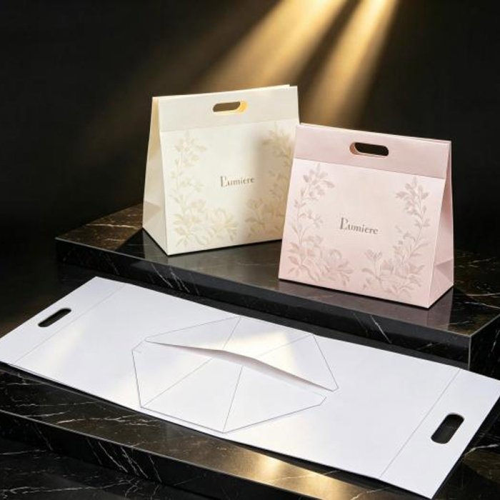 white-pink-foldable-rigid-gift-box-with-handle