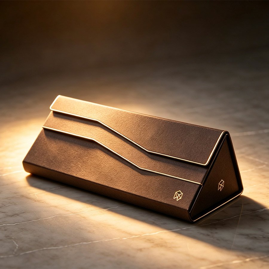 Rigid Eyewear Box with Envelope‑Fold Construction