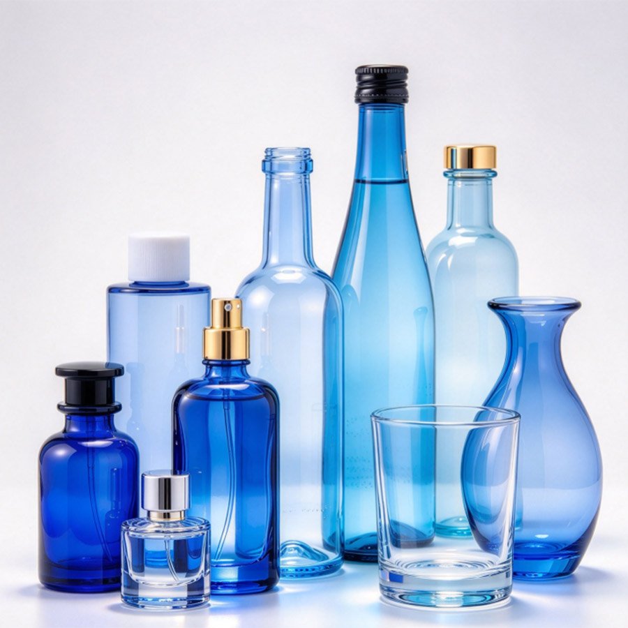 Cobalt Blue Glass, Bold Blue Hue, Refined Luxury for Premium Packaging