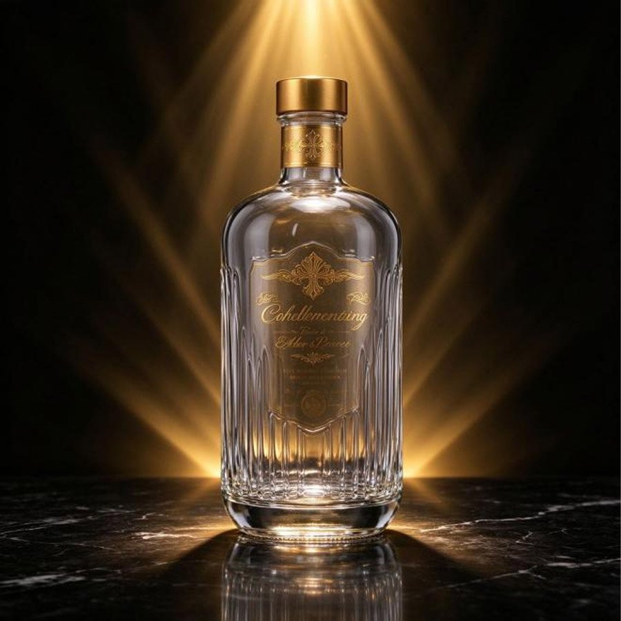 Luxury Spirits Round Glass Bottles Wholesale