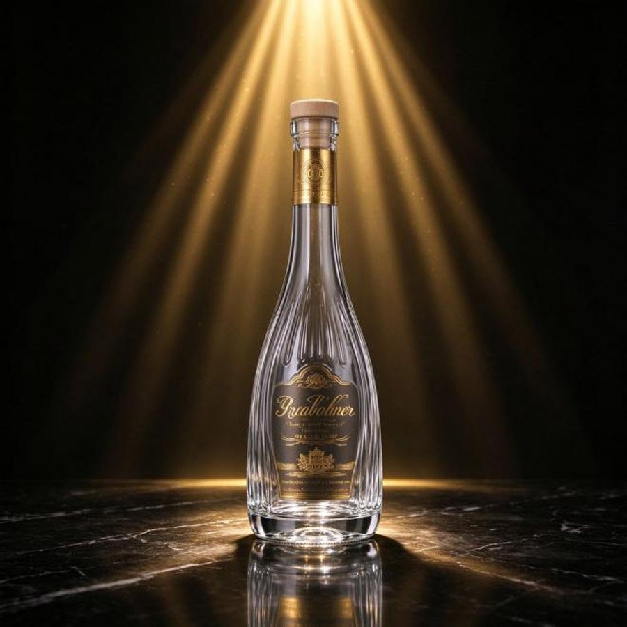 Clear Drop Shaped Glass Water Bottle for Beverage Bottle