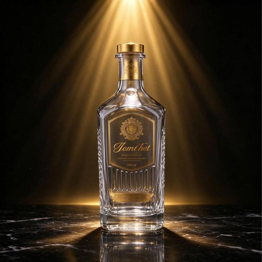 Premium Custom Clear Glass Bottles - Made by Yortrust Factory